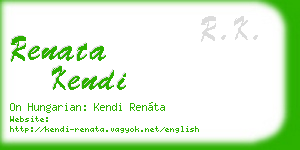 renata kendi business card