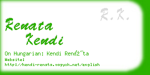renata kendi business card